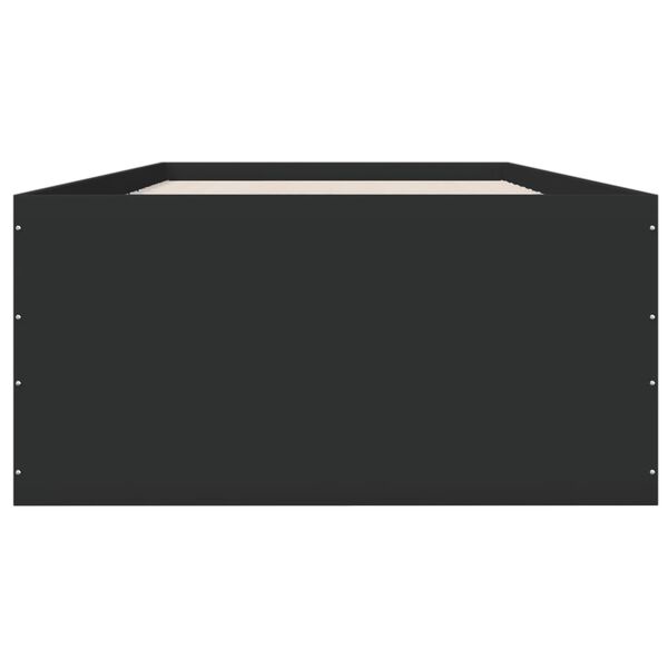 vidaXL Cadru de pat, negru, 100x200 cm, lemn prelucrat