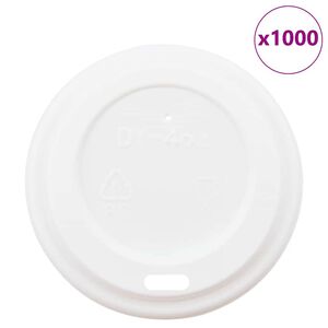 vidaXL Capace pentru ceașcă cafea h&acirc;rtie 4oz 1000 buc plastic alb