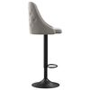 vidaXL Scaune de bar, 2 buc., gri deschis, catifea
