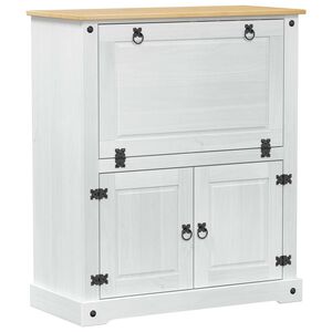 vidaXL Cabinet pentru vin Alb 97 x 45 x 114 cm Lemn de pin masiv