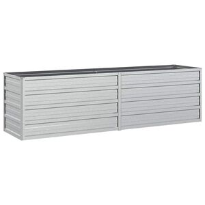 vidaXL Strat &icirc;nălțat de grădină argintiu 160x40x45 cm oțel galvanizat