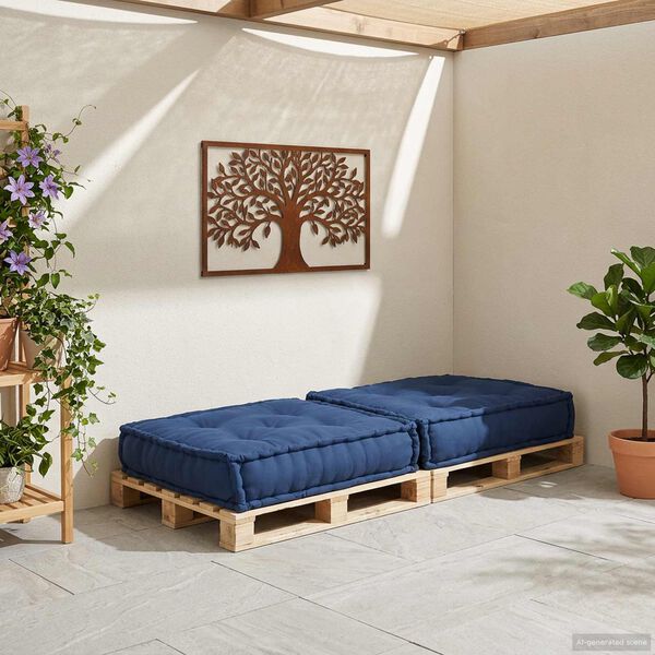 vidaXL Unitate de canapea modulară Indigo 70 x 70 x 36 cm țesătură