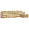 vidaXL Set de canapele de exterior cu pernă 5 pcs Alb și Bej Poliester