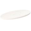 vidaXL Blat de masă, alb, 70x35x2,5 cm, lemn masiv de pin, oval