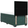 vidaXL Pat box spring cu saltea, verde &icirc;nchis, 90x190 cm, catifea