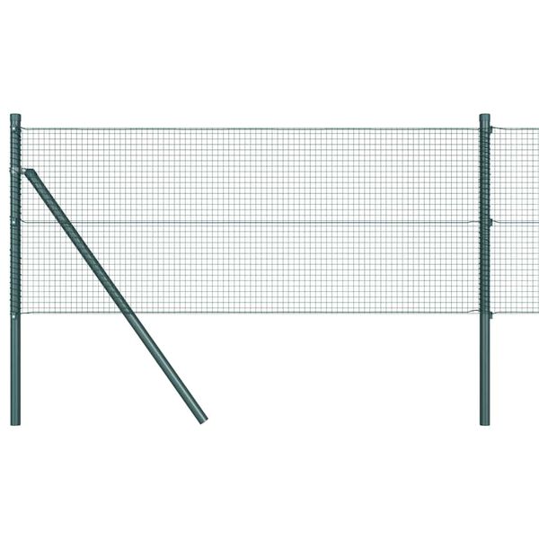 vidaXL St&acirc;lp de gard. Verde 25 x 0,4 m (plasă 16 x 16 mm) Oțel și PVC