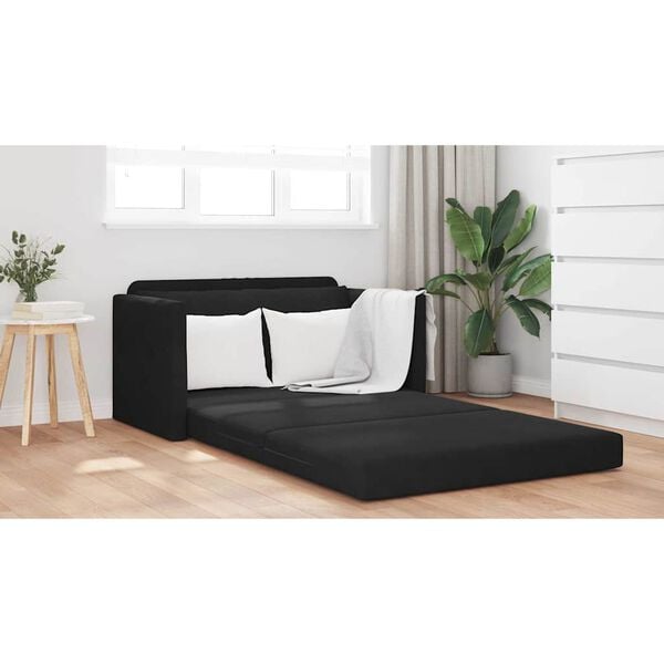 vidaXL Pat canapea 110cm Negru Catifea