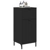 vidaXL Dulap de Baie Negru 39,5 x 36 x 88 cm Lemn compozit & Metal