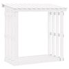 vidaXL Rastel pentru lemne de foc, alb, 108x64,5x109cm, lemn masiv pin