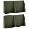 vidaXL Zid de sprijin 4 buc. 40 x 12 x 30 cm Oțel Verde măsliniu