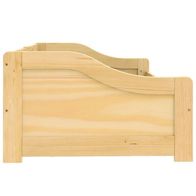 vidaXL Pat de zi cu 2 sertare "IRUN", 90x200 cm, lemn masiv de pin