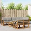 vidaXL Set de canapele de exterior 9 pcs Gri natural și deschis
