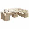 vidaXL Set canapele de grădină cu perne, 10 piese, bej, poliratan