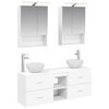 vidaXL Set dulap baie 5 pcs Alb 50 x 14,5 x 70 cm Lemn prelucrat