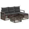 vidaXL Set de canapele pentru grădină 5 pcs Gri poliratan