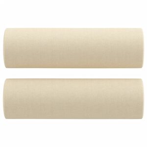 vidaXL Perne decorative, 2 buc., crem, &Oslash;15x50 cm, textil