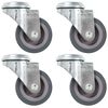 vidaXL Roți pivotante cu gaură pentru șurub, 4 buc., 50 mm