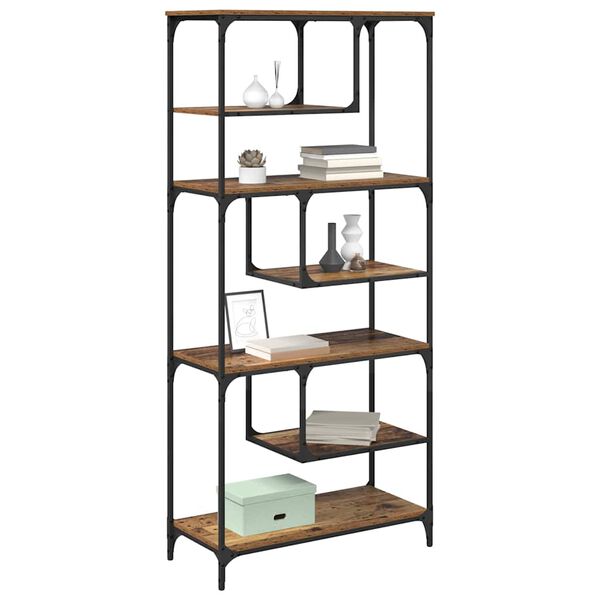 vidaXL Bibliotecă Lemn vechi 81 x 36 x 176 cm Lemn compozit