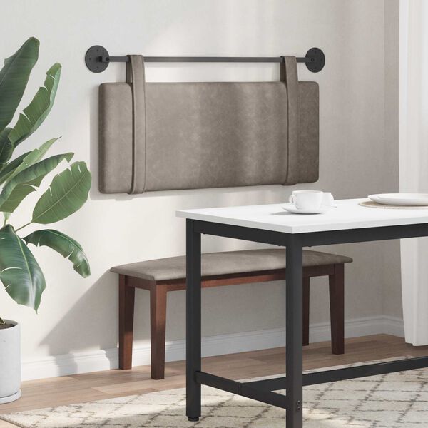 vidaXL Cap de pat suspendat Pe perete Gri 110 x 55 x 5 cm PU antic