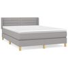 vidaXL Pat continental, gri deschis, 140x200 cm, material textil