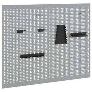 vidaXL Bancă de depozitare 2 pcs Gri 100 x 1 x 80 cm