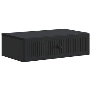 vidaXL Masă laterală montată pe perete Negru 59 x 34,5 x 17 cm