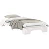 vidaXL Cadru de pat Alb 80 x 210 cm Lemn de pin masiv