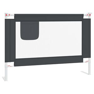 vidaXL Balustradă de protecție pat copii, gri &icirc;nchis, 90x25 cm, textil
