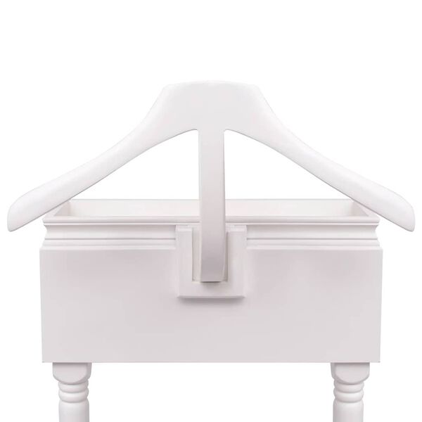 vidaXL Organizator îmbrăcăminte cu dulap din lemn, alb