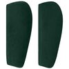 vidaXL Tăblie de pat cu aripioare verde &icirc;nchis 103x23x78/88 cm catifea