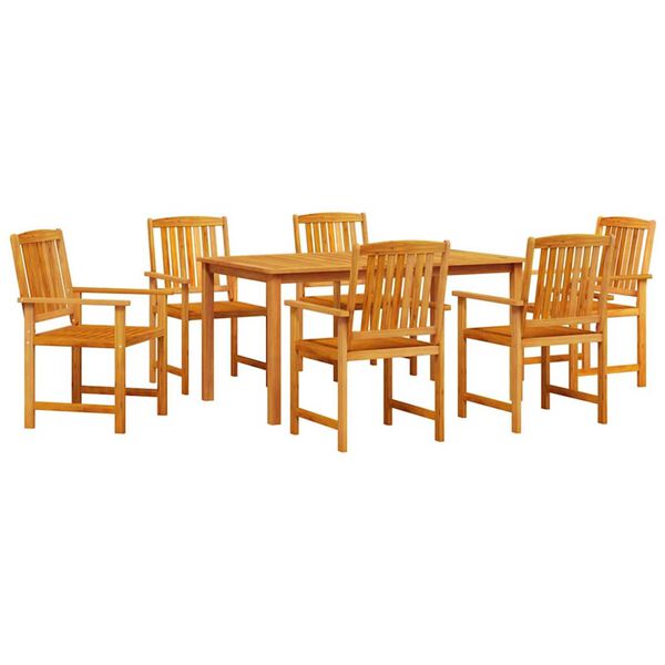 vidaXL Set de masă pentru grădină 5 pcs Maro Lemn Solid de Acacia