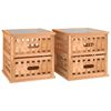 vidaXL Noptiere, 2 buc., 34x34x34 cm, lemn masiv de nuc