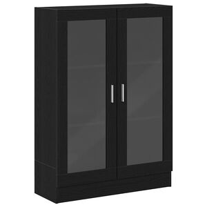vidaXL Dulap cu cărți stejar negru 82,5x30,5x115 cm lemn prelucrat