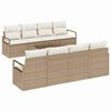 vidaXL Set de canapea cu pernă Manual 7 pcs Bej și crem poliratan