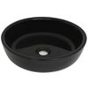 vidaXL Bazin chiuvetă ceramic, negru, 42 x 12 cm, rotund