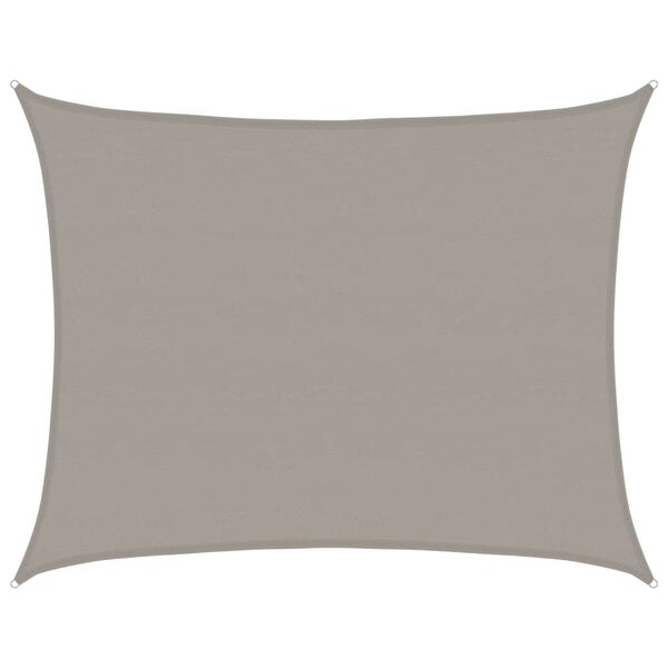 vidaXL P&acirc;nză parasolar, gri deschis dreptunghiular 6x8 m HDPE 160 g/m&sup2;