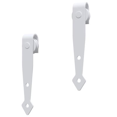 vidaXL Set glisare mini ușă pentru dulap, alb, oțel carbon, 200 cm