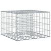 vidaXL Pat ridicat din gabion Argintiu 60 x 60 x 40 cm Oțel Galvanizat