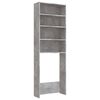 vidaXL Dulap mașină de spălat, gri beton, 64x24x190 cm