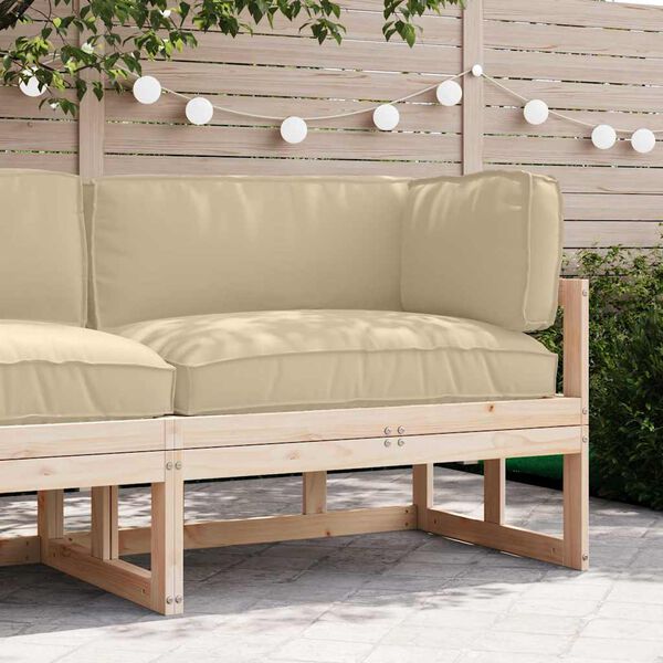 vidaXL Set de perne pentru palet 3 pcs Bej Material Oxford