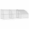 vidaXL Cușcă pentru pui Argintiu 600 x 200 x 198.5 cm Oțel galvanizat