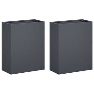 vidaXL Vază pentru Grădină 2 buc. Antracit 40 x 20 x 50 cm