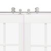 vidaXL Set piese pentru ușă glisantă, argintiu, 400 cm oțel inoxidabil