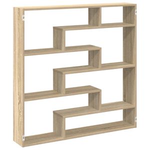 vidaXL Raft cubic perete 7 compartimente stejar sonoma lemn prelucrat