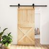 vidaXL Ușă glisantă cu set de feronerie 95x210 cm, lemn masiv de pin