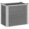 vidaXL Strat &icirc;nălțat de grădină Gri 50 x 30 x 42 cm WPC și Aluminiu