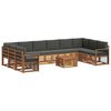 vidaXL Set de canapele de exterior 11 buc. Natural și Antracit