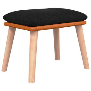 vidaXL Taburet, negru, 45x29,5x35 cm, textil & piele ecologică