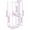 vidaXL Dulap de depozitare 2 pcs Alb 60 x 40 x 200 cm Oțel