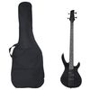 vidaXL Chitara bass electrică &icirc;ncepători, cu husă, negru, 4/4 46